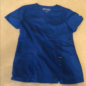 Grey’s anatomy royal blue scrub top